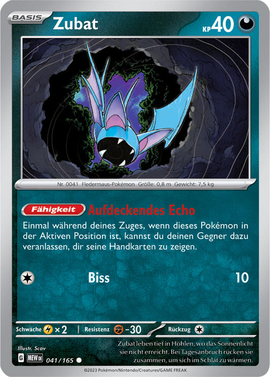 MEW041 - Zubat - 151 - KP 3.5 - (MEW041/165)