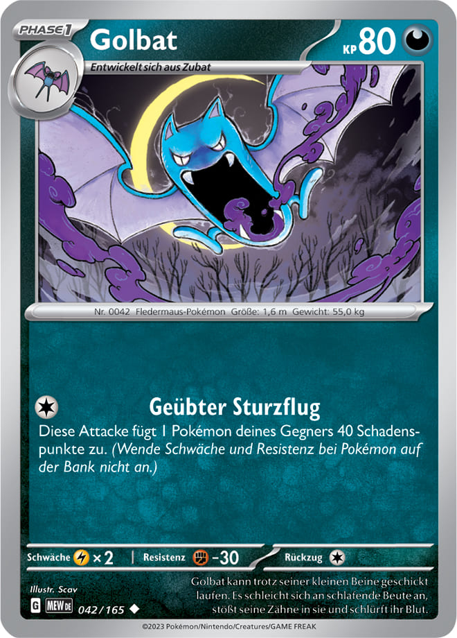 MEW042 - Golbat - 151 - KP 3.5 - (MEW042/165)