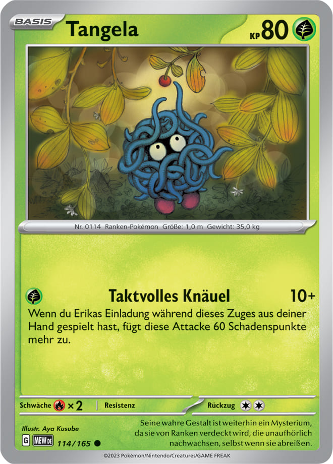 MEW114 - Tangela - 151 - KP 3.5 - (MEW114/165)