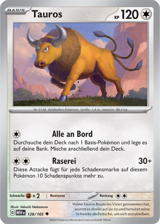 MEW128 - Tauros - 151 - KP 3.5 - (MEW128/165)