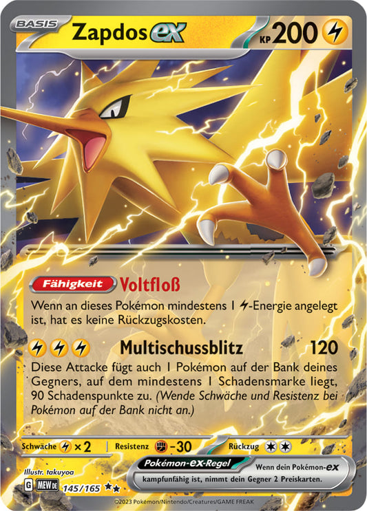 MEW145 - Zapdos EX - 151 - KP 3.5 - (MEW145/165)