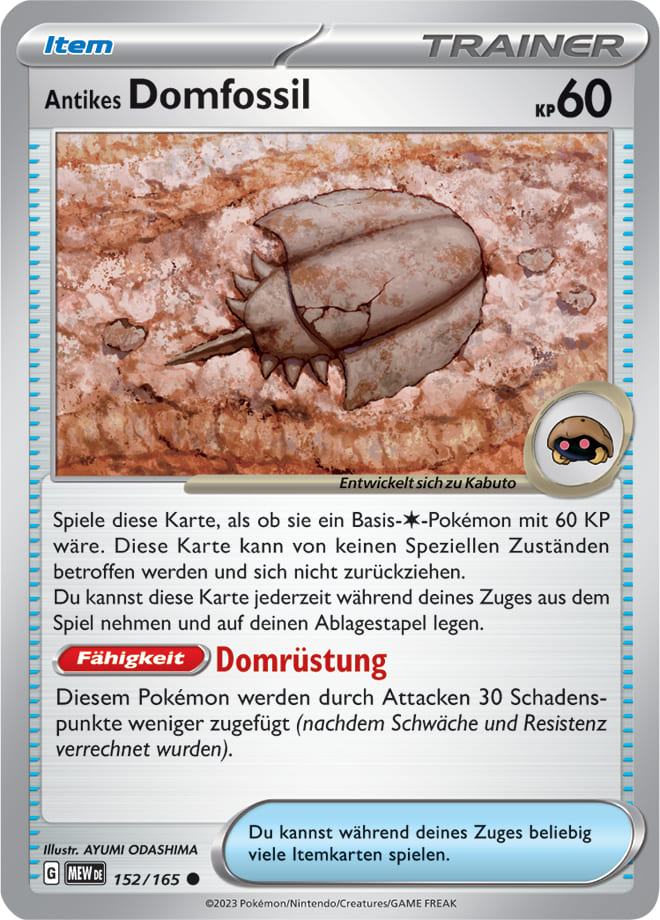 MEW152 - Antikes Domfossil - 151 - KP 3.5 - (MEW152/165)