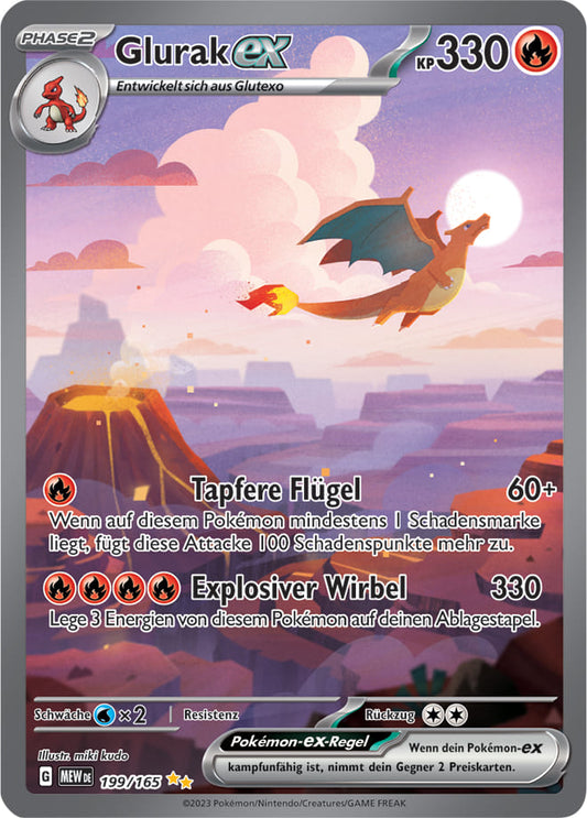 MEW199 - Glurak EX - 151 - KP 3.5 - (MEW199/165)