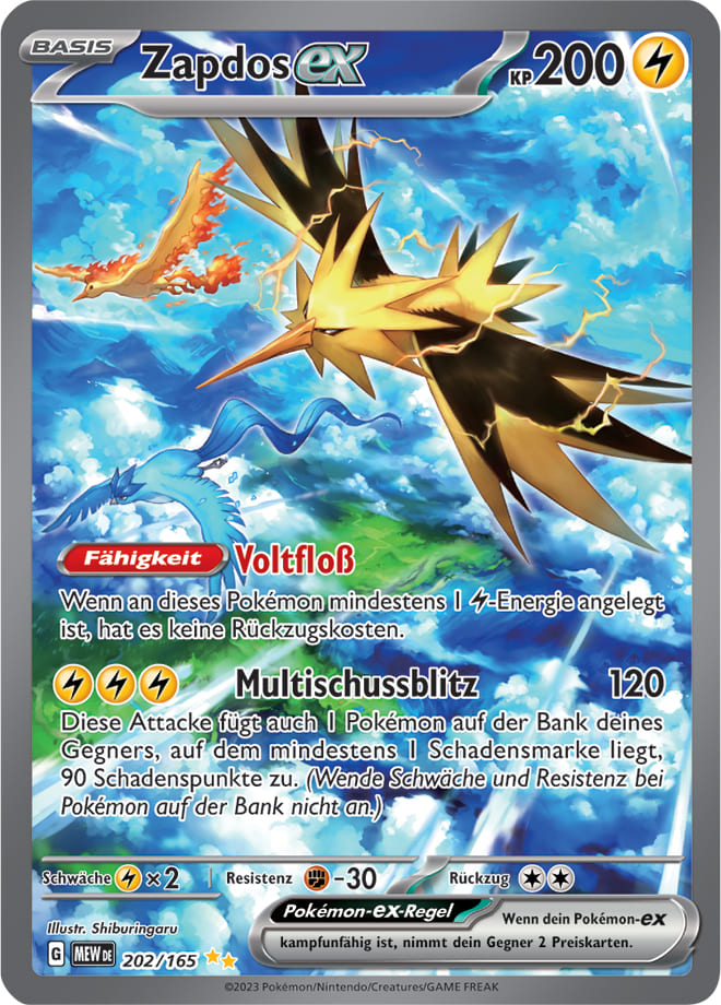 MEW202 - Zapdos EX - 151 - KP 3.5 - (MEW202/165)