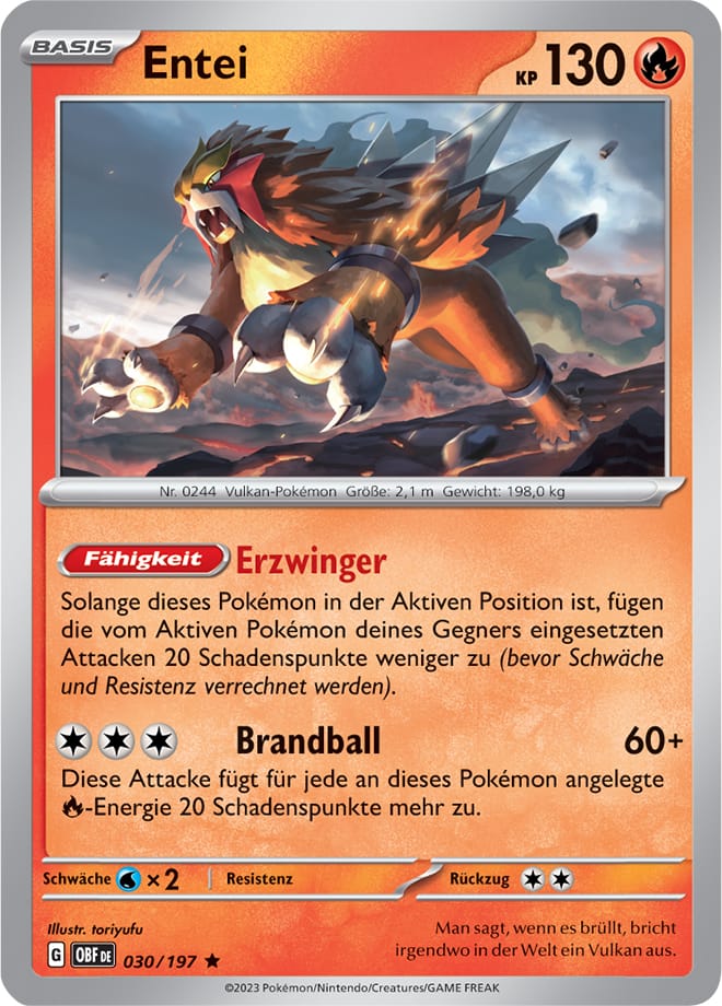 OBF030 - Entei - Obsidianflammen - KP 03 - (OBF030/197)