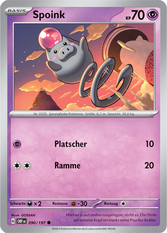 OBF090 - Spoink - Obsidianflammen - KP 03 - (OBF090/197)