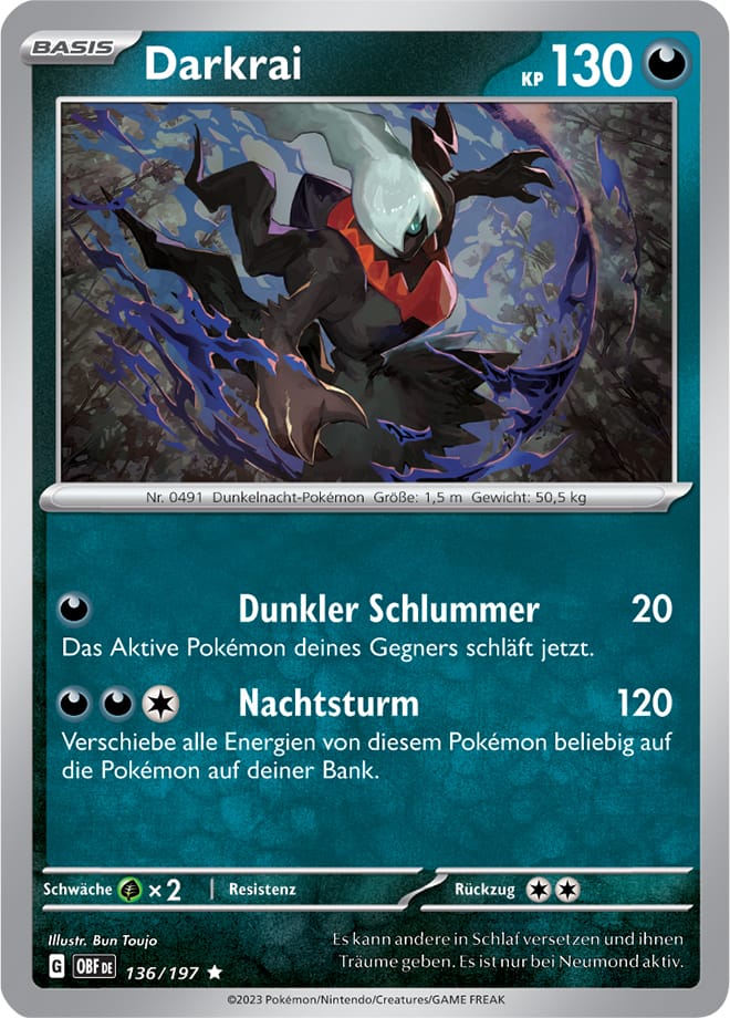 OBF136 - Darkrai - Obsidianflammen - KP 03 - (OBF136/197)