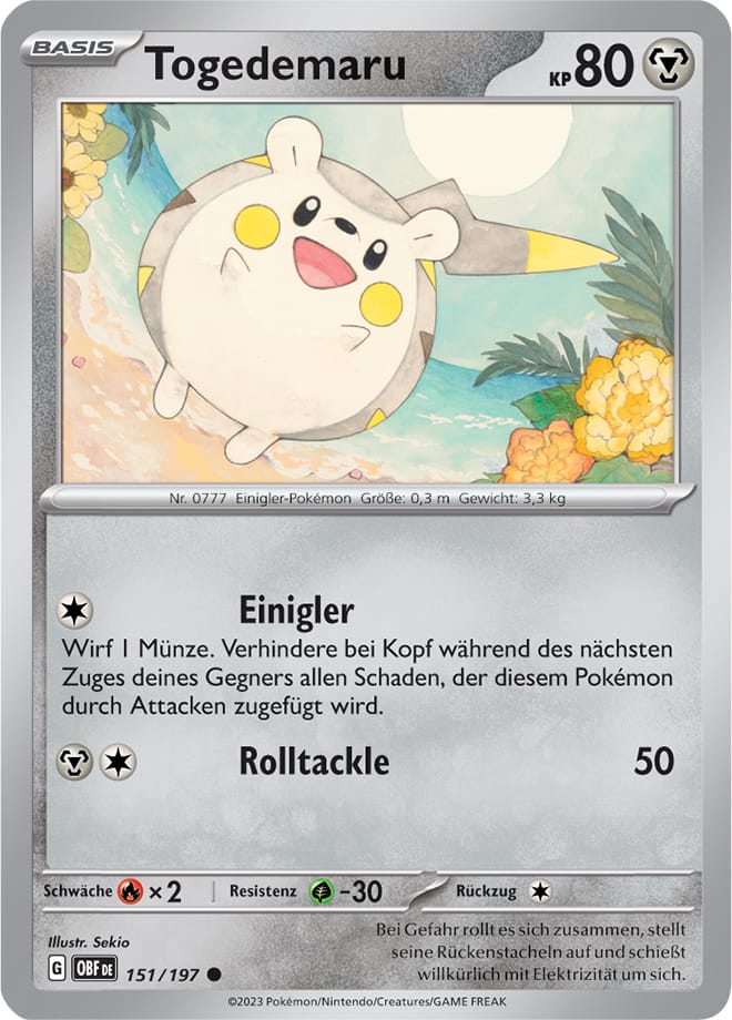 OBF151 - Togedemaru - Obsidianflammen - KP 03 - (OBF151/197)