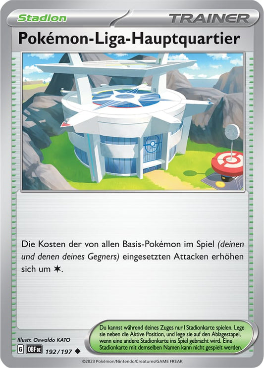 OBF192 - Pokémon-Liga Hauptquartier - Obsidianflammen - KP 03 - (OBF192/197)