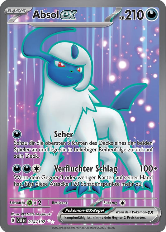 OBF214 - Absol EX - Obsidianflammen - KP 03 - (OBF214/197)