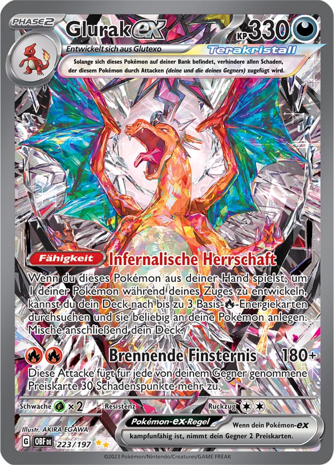 OBF223 - Glurak EX - Obsidianflammen - KP 03 - (OBF223/197)