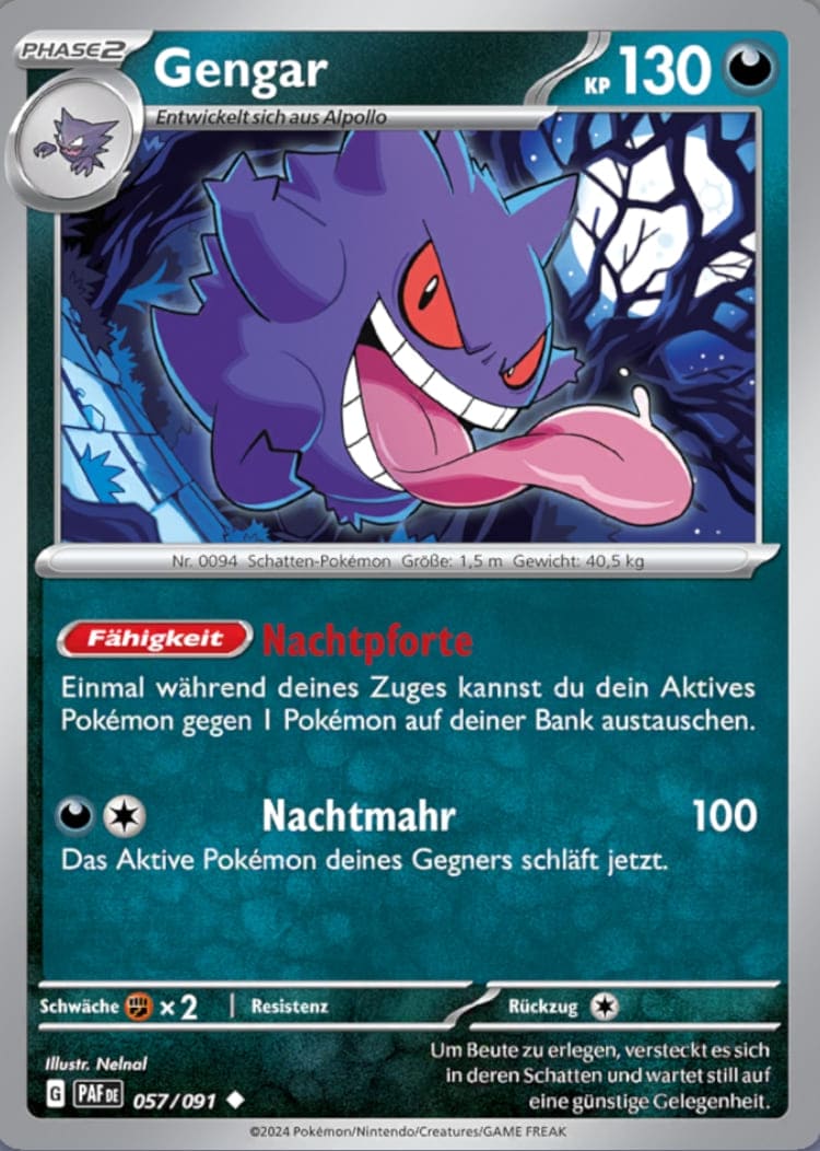 PAF057 - Gengar - Paldeas Schicksale - KP 4.5 - (PAF057/91)