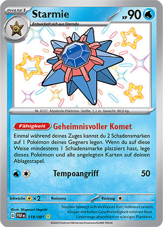 PAF119 - Starmie  - Paldeas Schicksale - KP 4.5 - (PAF119/91)