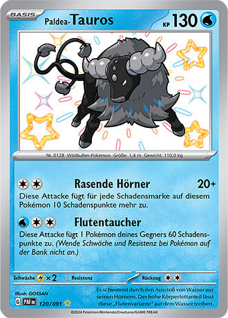 PAF120 - Paldea-Tauros  - Paldeas Schicksale - KP 4.5 - (PAF120/91)