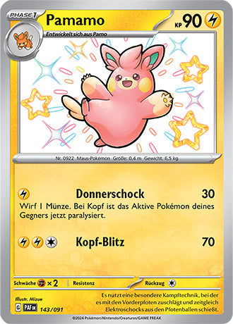 PAF143 - Pamamo  - Paldeas Schicksale - KP 4.5 - (PAF143/91)