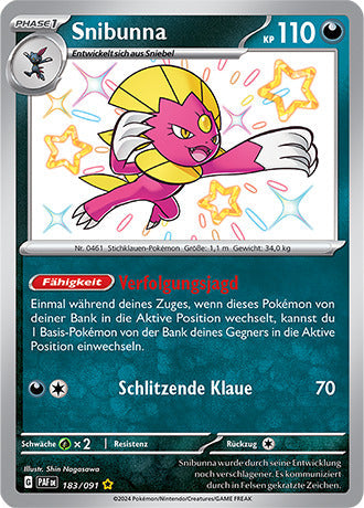 PAF183 - Snibunna - Paldeas Schicksale - KP 4.5 - (PAF183/91)