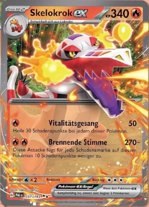 PAL037 - Skelokrok EX - Entwicklungen in Paldea - KP 02 - (PAL037/193)