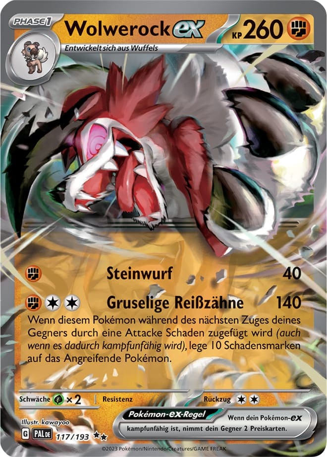 PAL117 - Wolwerock EX - Entwicklungen in Paldea - KP 02 - (PAL117/193)