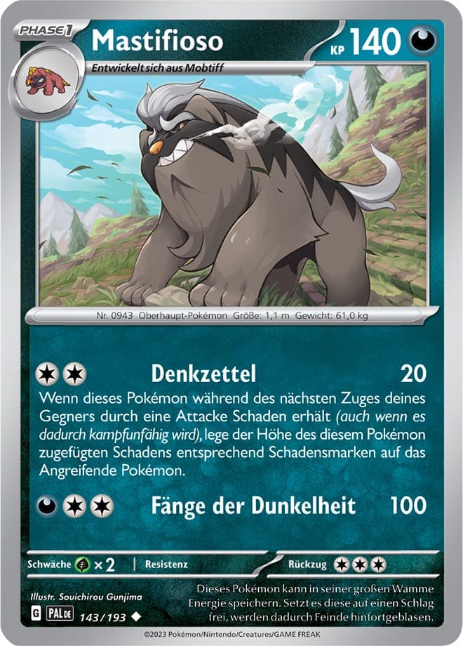 PAL143 - Mastifioso - Entwicklungen in Paldea - KP 02 - (PAL143/193)
