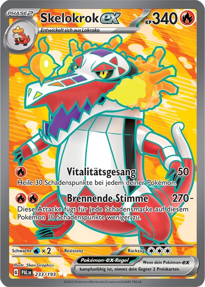 PAL233 - Skelokrok EX - Entwicklungen in Paldea - KP 02 - (PAL233/193)