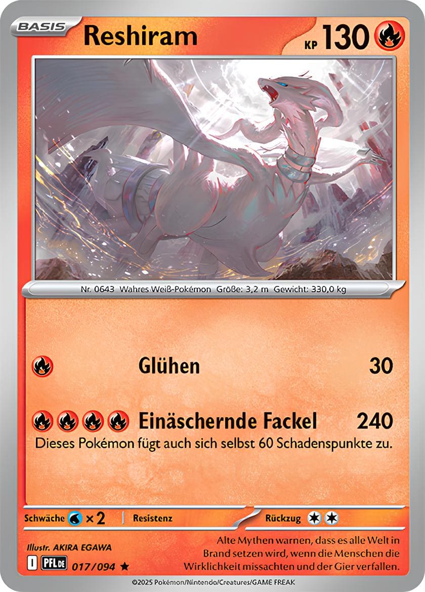 PFL017 - Reshiram - Fatale Flammen - ME 02 - (PFL017/94)