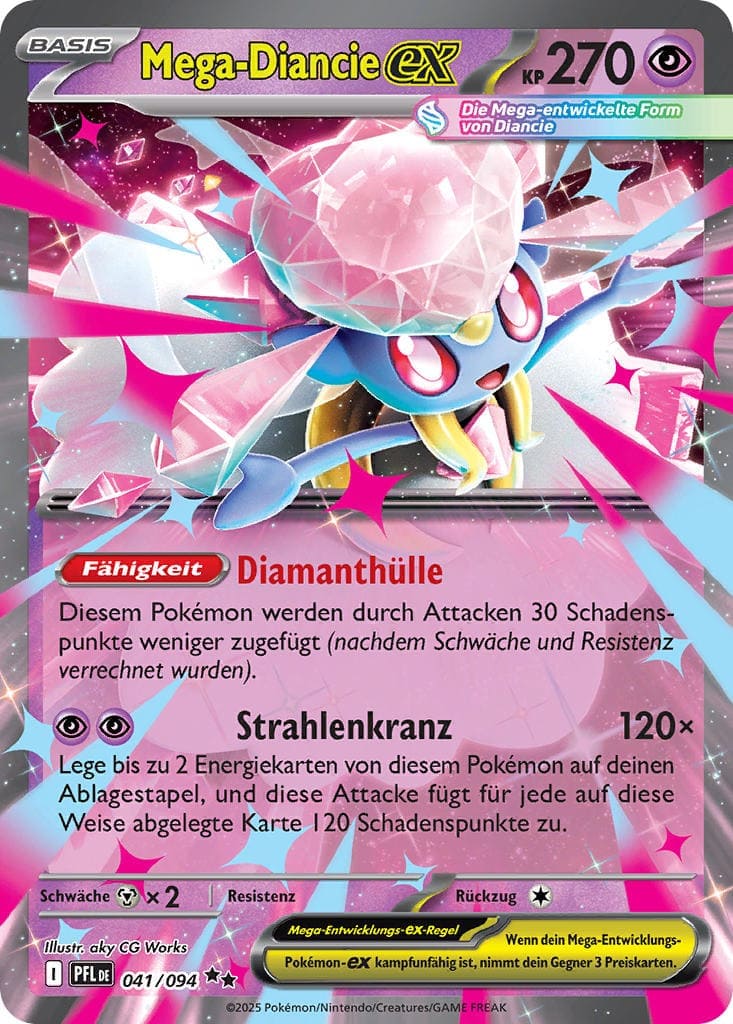 PFL041 - Mega Diancie ex - Fatale Flammen - ME 02 - (PFL041/94)