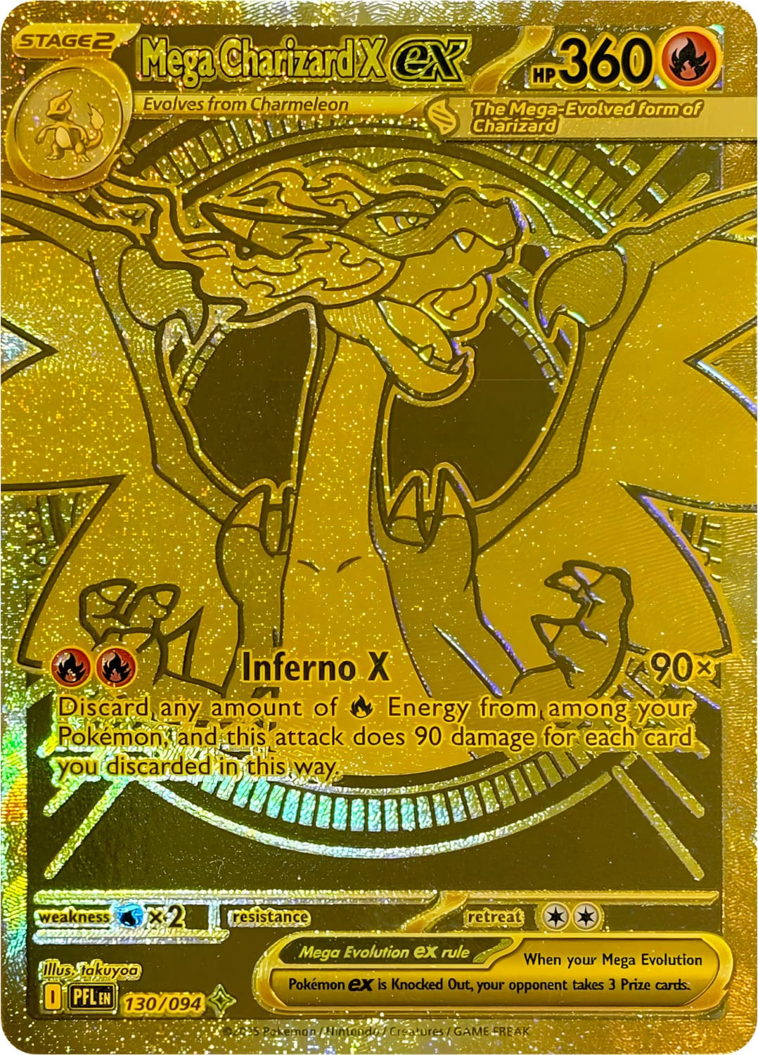 PFL130 - Mega Glurak X EX - Fatale Flammen - ME 02 - (PFL130/94)