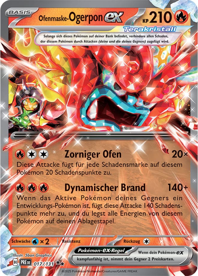 PRE017 - Ofenmaske Ogerpon ex - Prismatische Entwicklungen - KP 8.5 - (PRE017/131)