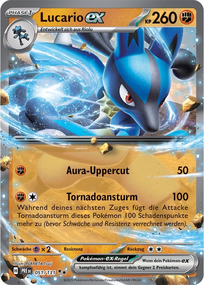 PRE051 - Lucario ex - Prismatische Entwicklungen - KP 8.5 - (PRE051/131)