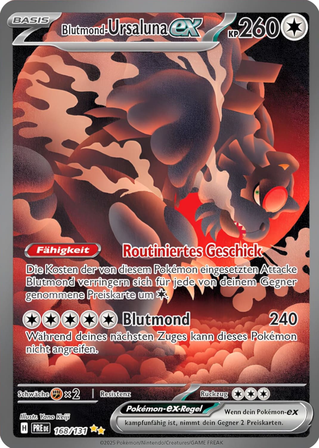 PRE168 - Blutmond Ursaluna ex - Prismatische Entwicklungen - KP 8.5 - (PRE168/131)