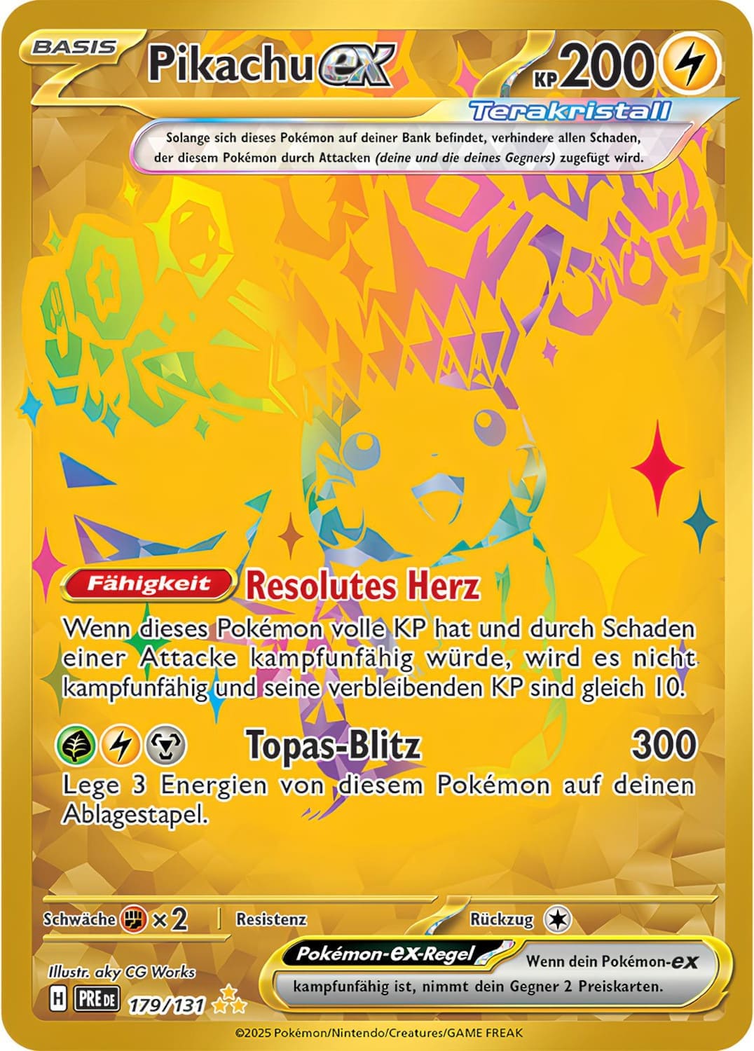 PRE179 - Pikachu ex - Prismatische Entwicklungen - KP 8.5 - (PRE179/131)