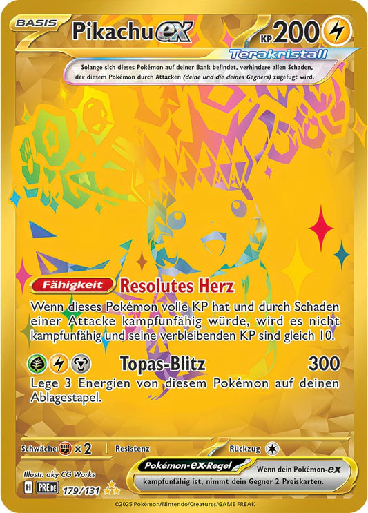 PRE179 - Pikachu ex - Prismatische Entwicklungen - KP 8.5 - (PRE179/131)