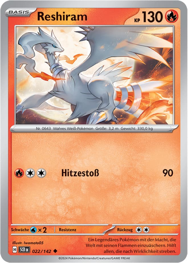 SCR022 - Reshiram - Stellarkrone - KP 07 - (SCR022/142)