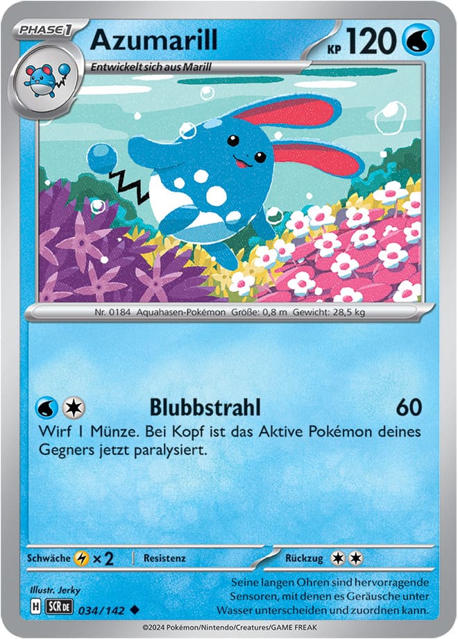SCR034 - Azumarill - Stellarkrone - KP 07 - (SCR034/142)