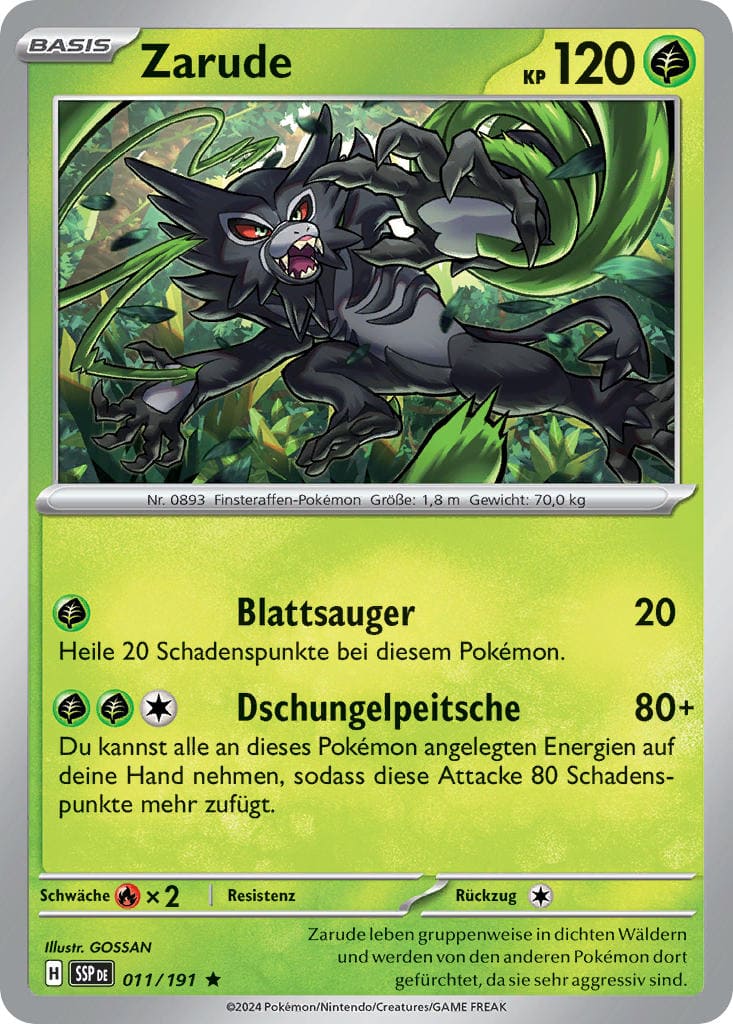 SSP011 - Zarude - Stürmische Funken - KP 08 - (SSP011/191)