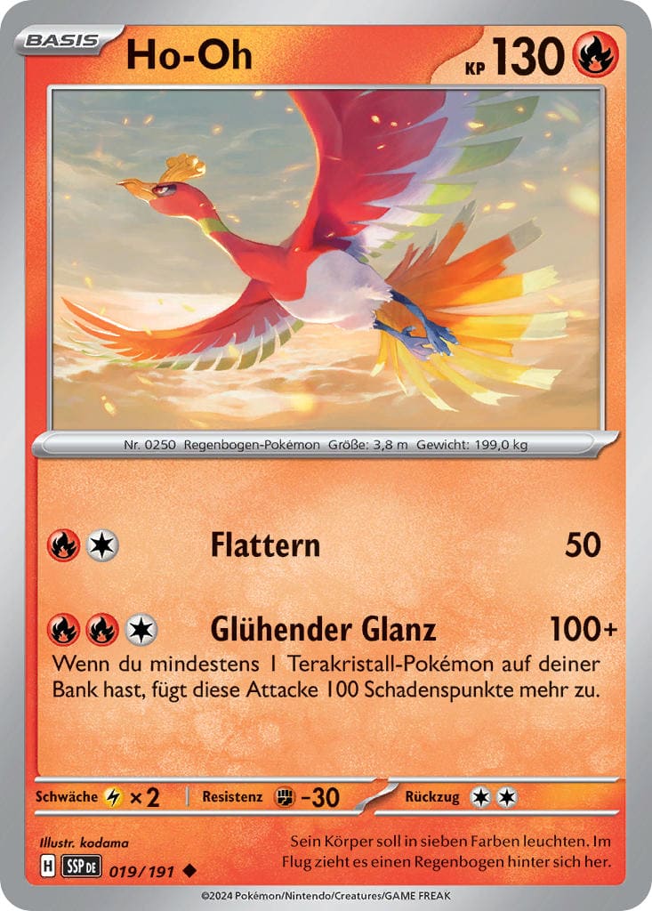 SSP019 - Ho-Oh - Stürmische Funken - KP 08 - (SSP019/191)