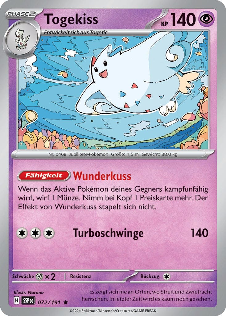 SSP072 - Togekiss - Stürmische Funken - KP 08 - (SSP072/191)