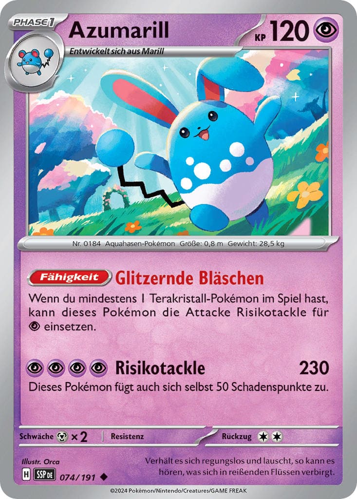 SSP074 - Azumarill - Stürmische Funken - KP 08 - (SSP074/191)