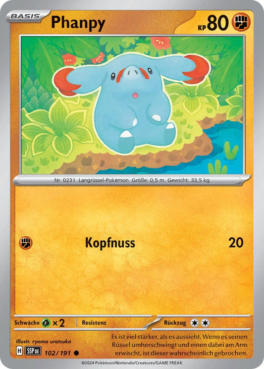 SSP102 - Phanpy - Stürmische Funken - KP 08 - (SSP102/191)