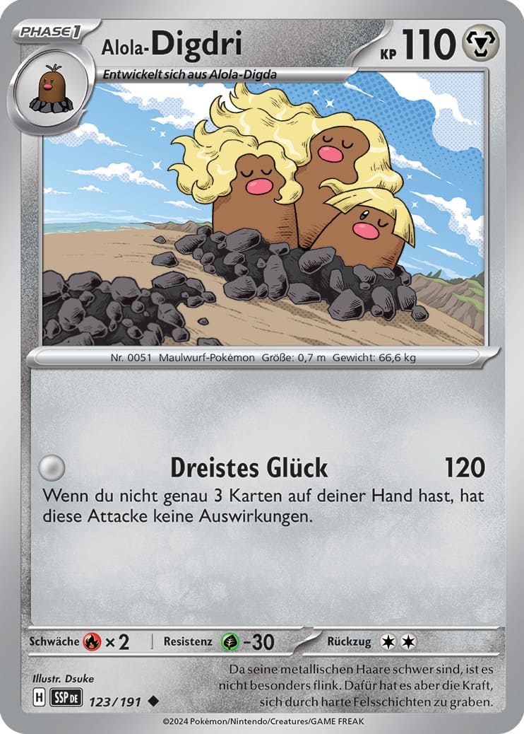SSP123 - Alola-Digdri - Stürmische Funken - KP 08 - (SSP123/191)