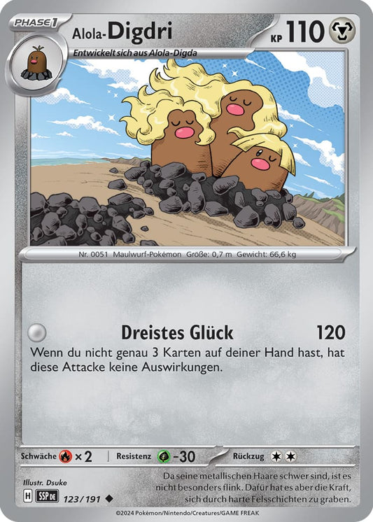 SSP123 - Alola-Digdri - Stürmische Funken - KP 08 - (SSP123/191)