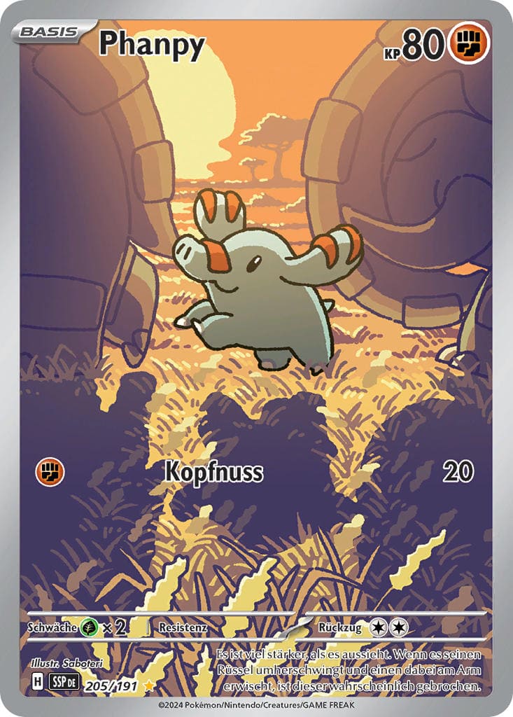 SSP205 - Phanpy - Stürmische Funken - KP 08 - (SSP205/191)