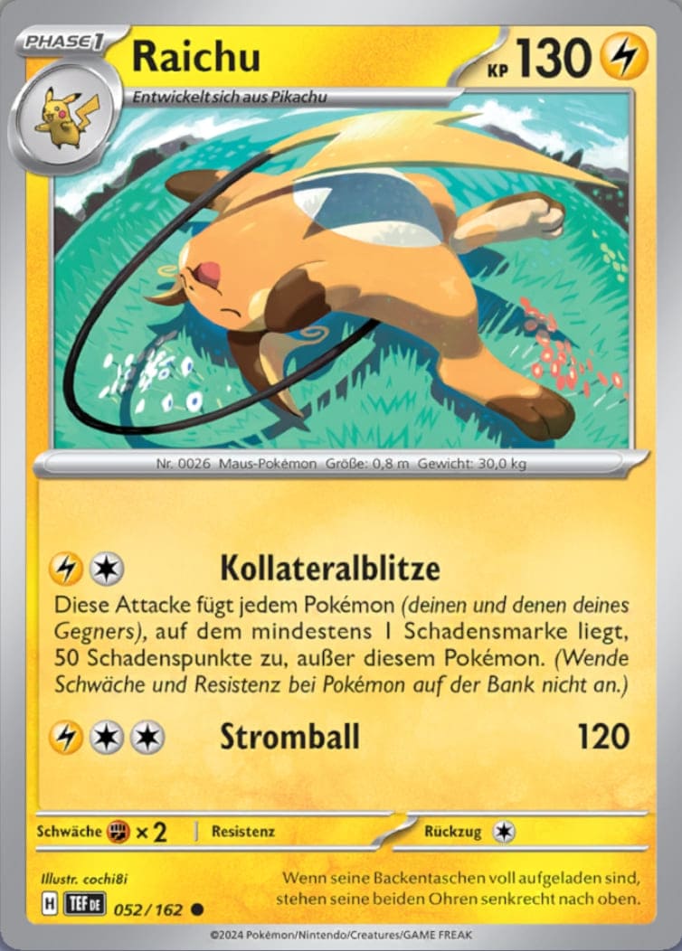 TEF052 - Raichu - Gewalten der Zeit - KP 05 - (TEF052/162)