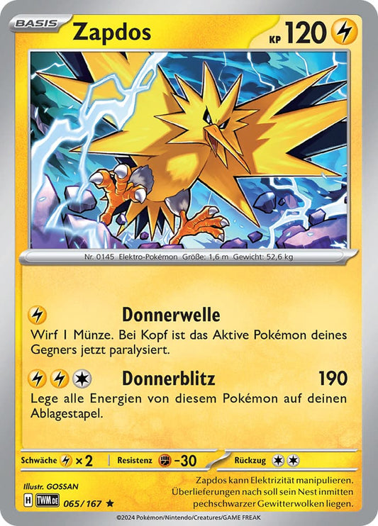 TWM065 - Zapdos - Maskerade im Zwielicht - KP 06 - (TWM065/167)