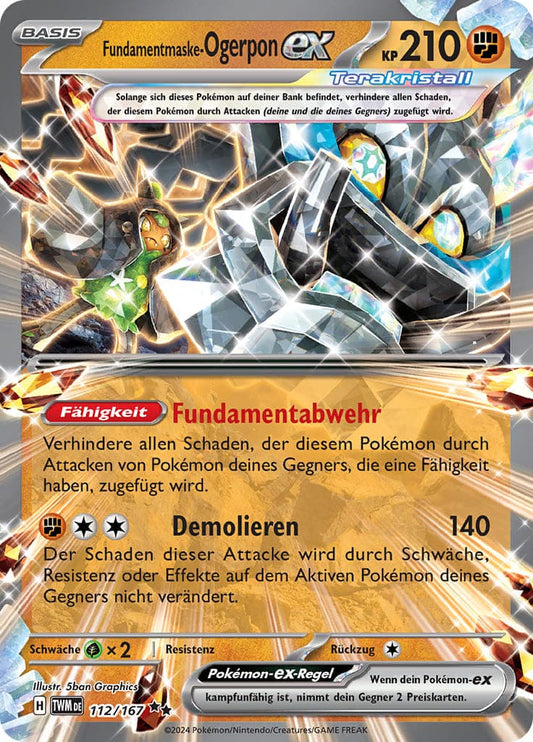 TWM112 - Fundamentmaske Ogerpon ex - Maskerade im Zwielicht - KP 06 - (TWM112/167)